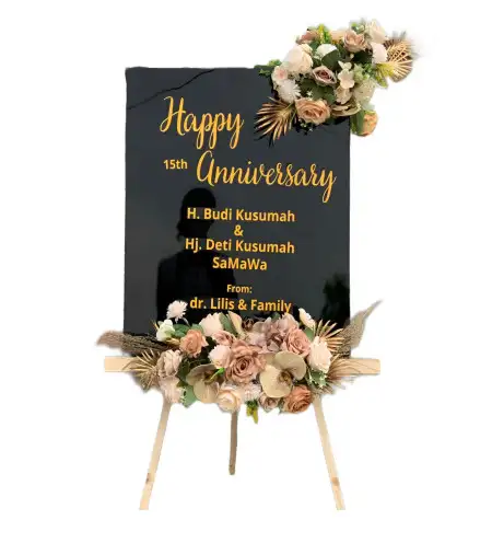 Papan Bunga Akrilik Tikung